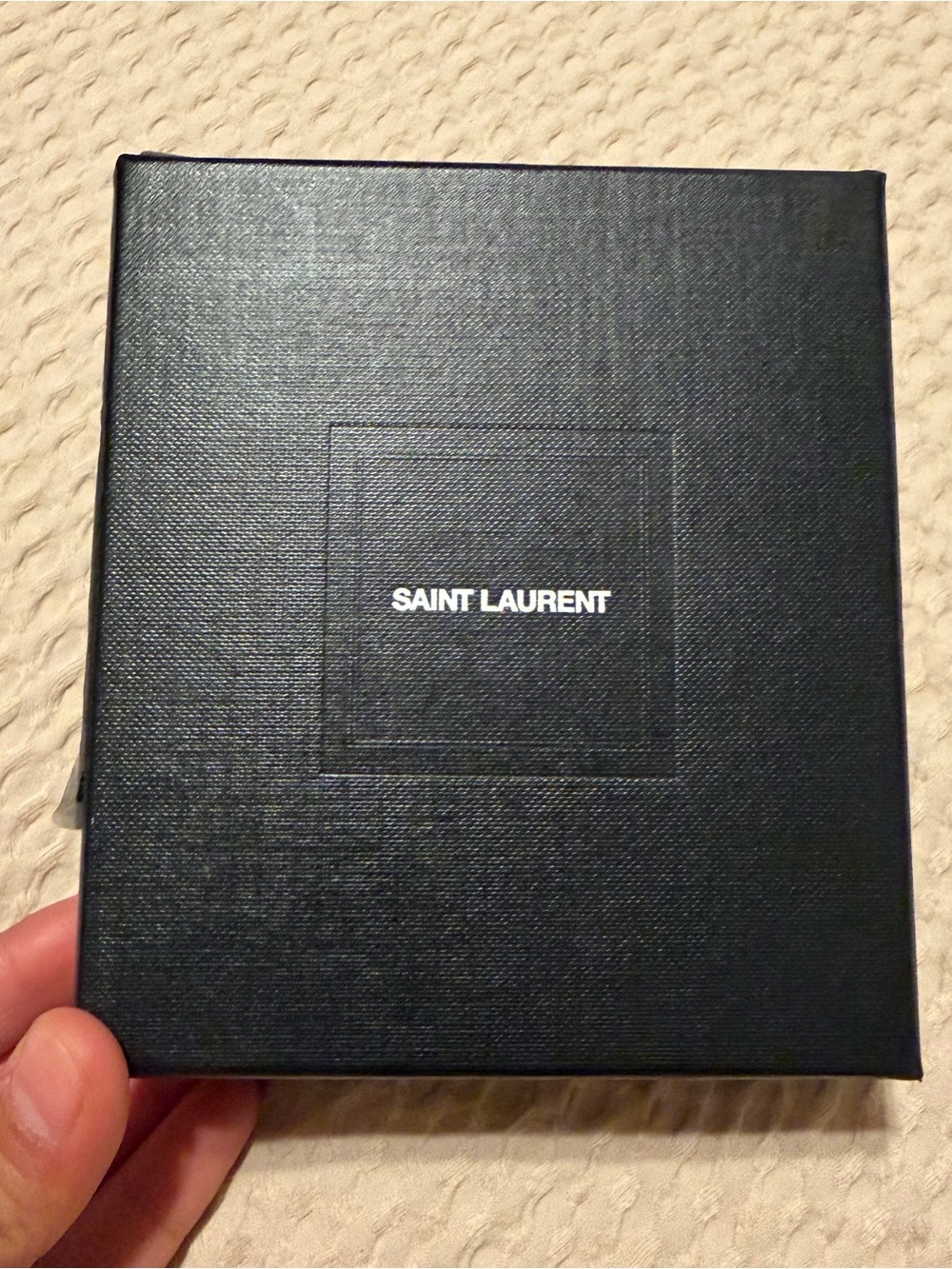 Saint Laurent Black Leather YSL Gold-Logo Card Case - Picture 9 of 10